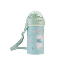 vaso pp con pajita de silicona y correa 450ml music fest menta