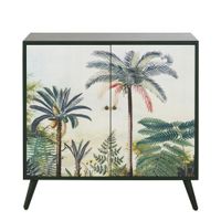 aparador de pino y mdf verde oscuro de 98 cm