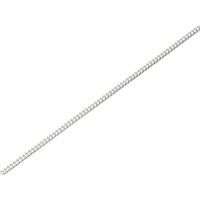 silver 2mm wide curb chain - 16in - f8617