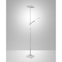 lampara de pie fabas luce led aluminio blanco h180 cm 40w8w 3000k