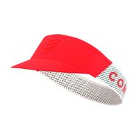visera compressport pro racing rojo blanco