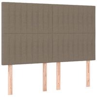 juego de 4 cabeceros cama  panel de cabecera tela gris taupe 72x5x7888 cm