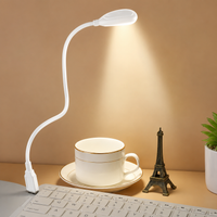 lampara led usb 3w con interruptor  luz blanca 5v  cuello flexible para escritorio estudio y oficina