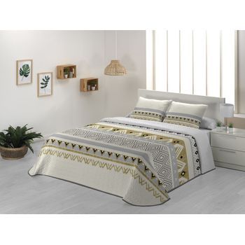 Colcha Bouti Modelo Bambu Jvr 205x270 Para Cama 105 Cm.