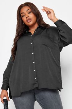 Yours Camisa Negra, Mujer Curvy Y Tallas Grandes, Yours