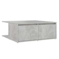 mesa de cafe - mesa de centro madera contrachapada gris hormigon 80x80x31 cm