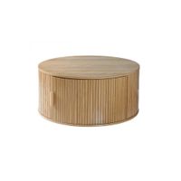 mesa de centro redonda con almacenamiento d75 cm -