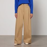 weekend max mara nebbie cotton-gabardine trousers - uk 12