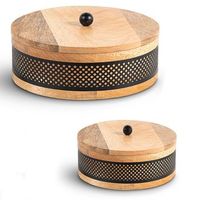 set 2 cajas natural y negro