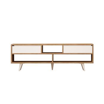 Mueble Tv Glasgow Roble Blanco