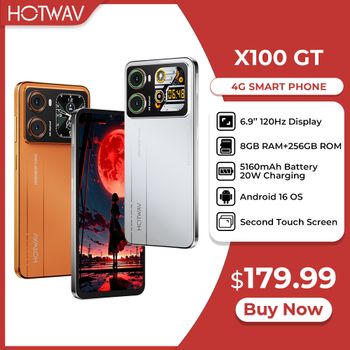 HOTWAV X100 GT Teléfono Inteligente Android 16 de 6.9'' 120Hz 48MP 5160mAh 20W con Segunda Pantalla 8GB 256GB IR Blaster