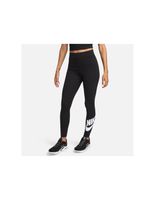 mallas nike sportswear classics high-waisted graphic mujer negro