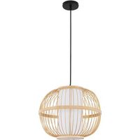 lampara de techo de  bambu - lampara colgante diseno boho bali - kaula madera natural