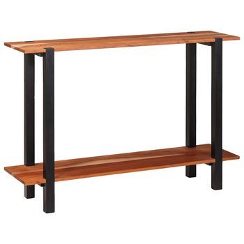 Mesa Consola | Mesa De Entrada Con Estante Marrón Y Negro 110 X 30 X 75 Cm