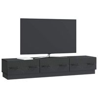 mueble de tv  mueble de salon  gabinete de tv negro 147 x 345 x 27 cm madera de ingenieria
