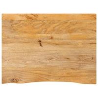 tablero de mesa borde natural madera maciza mango 90x60x38 cm vidaxl