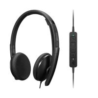 auriculares lenovo 4xd1m39028 con cable usb-c control en linea y cancelacion de ruido negros