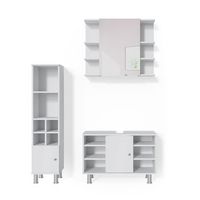 conjunto de muebles de bano fynn 3 piezas mueble bajo 80 cm vicco