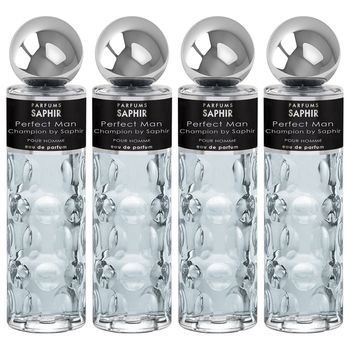 Pack De 4 Eau De Parfum Hombre Saphir Perfect Man Champion 200 Ml