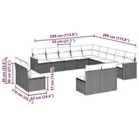 conjunto de ocio para jardin con cojines combinacion de 13 piezas