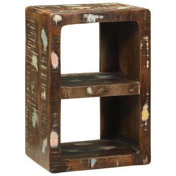Mueble De Tv | Mueble De Salón | Gabinete De Tv Con Estante Multicolor Madera Maciza Recuperada
