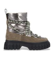 no name para mujer rnysas0 botas de nieve gravitee marron plateado 41 plano cordones casual