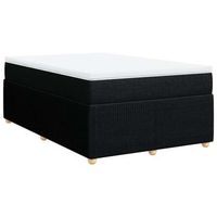 cama tapizada 190x120x46 cm tejido - negro