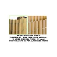 bambu canizo pvc 1 cara 18mm color natural 200x500cm mz8006