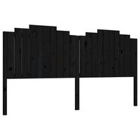 cabecero de cama madera maciza de pino negro 206x4x110 cm vidaxl