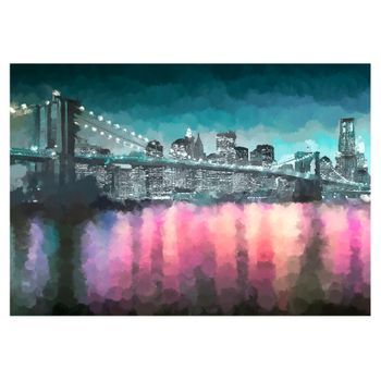 Papel Pintado 3d - Nueva York Pintoresca (150x105 Cm)