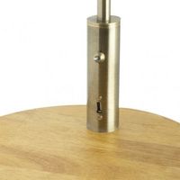fabrilamp pie de salon sirio c mesa y conex usb 1xe27 cuero c pant beig
