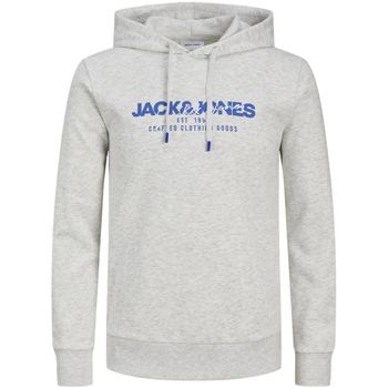Jack & Jones Jersey 12266287 JJALVIS SWEAT HOOD UB WHITE MELANGE para hombre