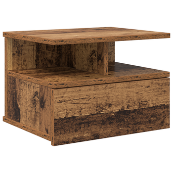 Mesita De Noche | Mesilla De Noche | Cabinete De Noche Flotante Madera Vieja 40x31x27 Cm Cfw78481