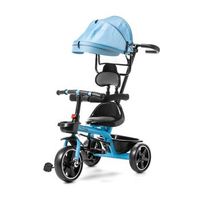 triciclo para ninos con mango para padres erum azul claro