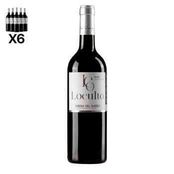 Arte Sabor Caja De 6 Botellas De Vino Loculto Roble 8 Meses. Ribera Del Duero, Crianza 8 Meses En Barrica De Roble. Vendimia Del 2023. 75clx6. Con 14,5% Vol. 7x7x32 Cm. Color: Único