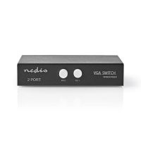 conmutador de video nedis cswi5902bk vga 2 puertos metal negro