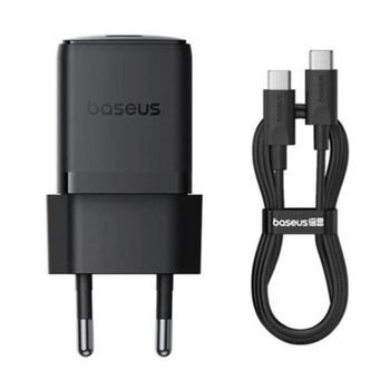 Cargador Baseus USB-C 30W Power Delivery Carga Rápida Negro