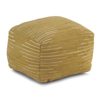 Puf De Algodón Dorado 45x45x35 Cm