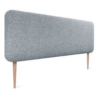 dhome cabecero tapizado liso redondeado tela con patas para pared acusticos cabeceros absorbentes cabezal cama dormitorio gris perla 145cm