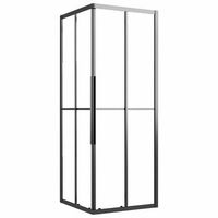 cabina de ducha esg semiesmerilado negro 80x80x180 cm vidaxl