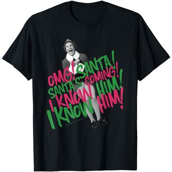 Elf Camiseta Santa Is Coming para niña
