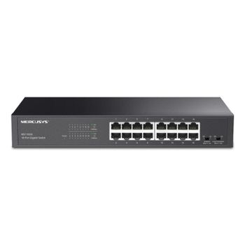 Switch de red Mercusys MS116GS 16 puertos Gigabit montaje en rack