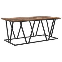 mesa de centro 100x50x40 cm madera compuesta y metal - marron