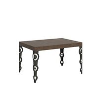 mesa extensible 90x120380 cm karamay nogal patas antracita