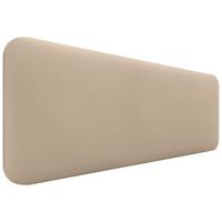 dhome cabecero tapizado liso redondeado polipiel para pared acusticos cabeceros absorbentes cabezal cama dormitorio beige 135cm