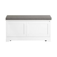 banco para gatos con 2 puertas y 3 boles incorporados mdf blanco