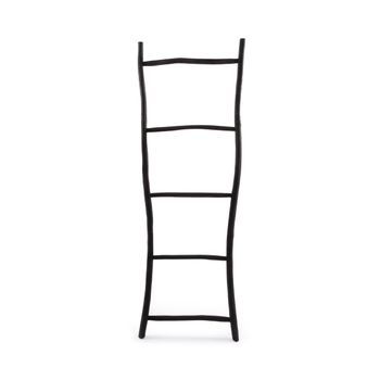 Pieza Decorativa Madera De Teca Bazar Bizar Escalera Tulum Negra