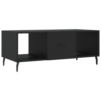 Mesa De Centro Madera Contrachapada Negro 102x50x40 Cm Vidaxl