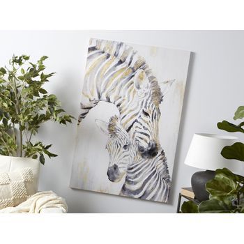 Lienzo Impr. Cebras 50% Al Oleo 80x120 Cms. 80x3x120 Cms