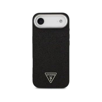Funda para móvil Guess Air rígida polipiel negra MagSafe para iPhone compatibles